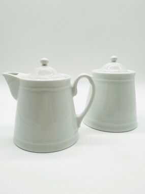 Williams-Sonoma Creamer & Sugar With Lid Set Brasserie White